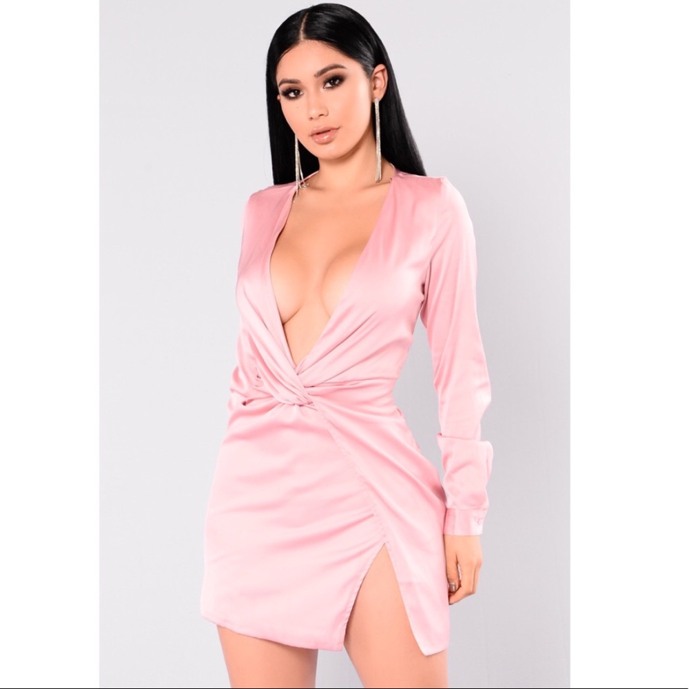 Mini satin dress